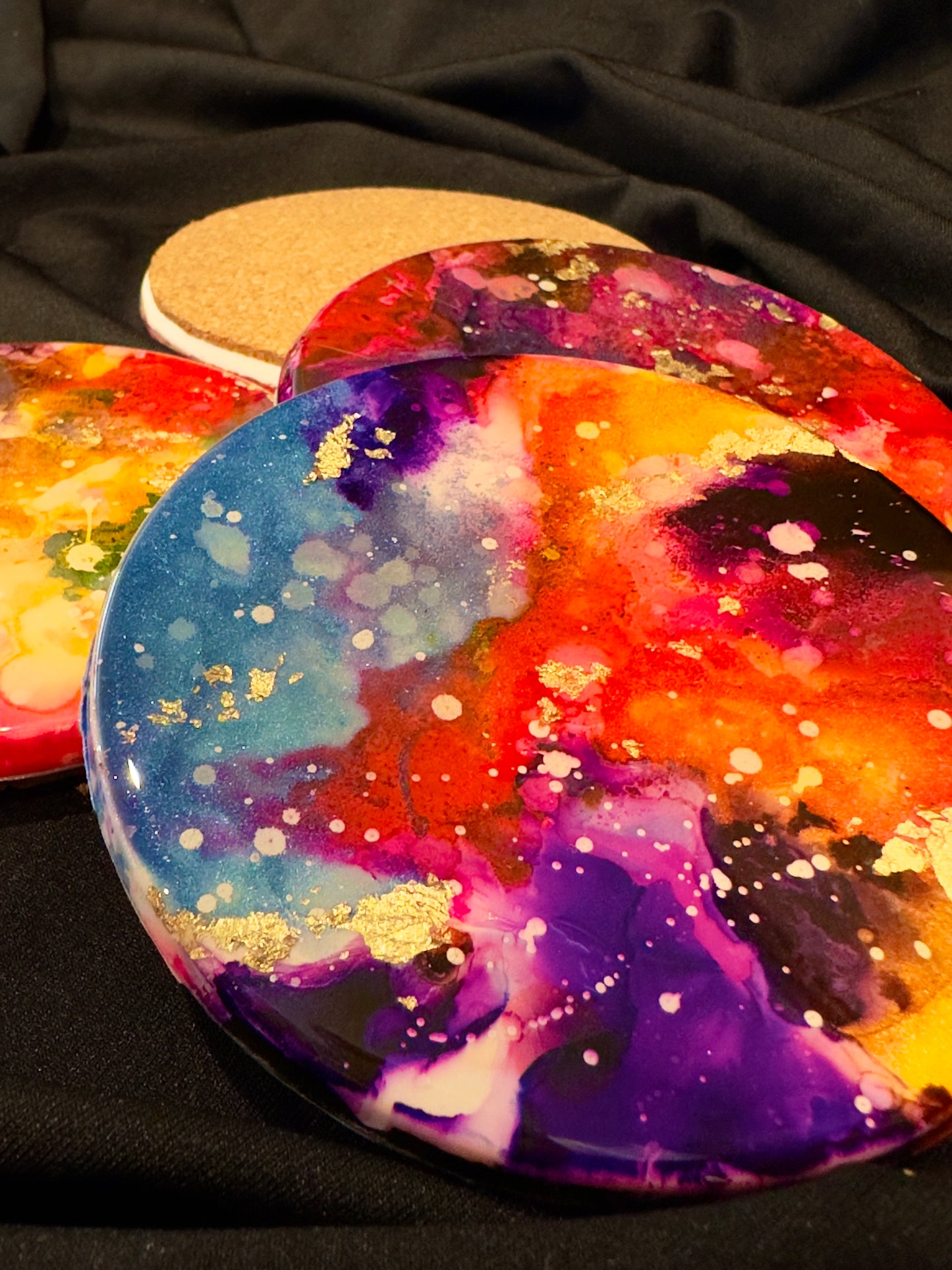 Tye Dye Resin Coasters (Set of 4)